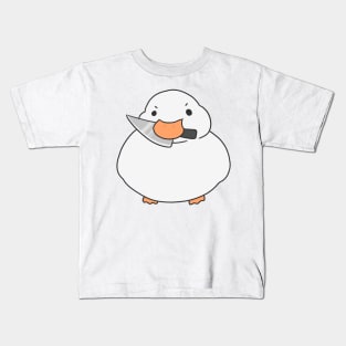 Duck with a knife Kids T-Shirt